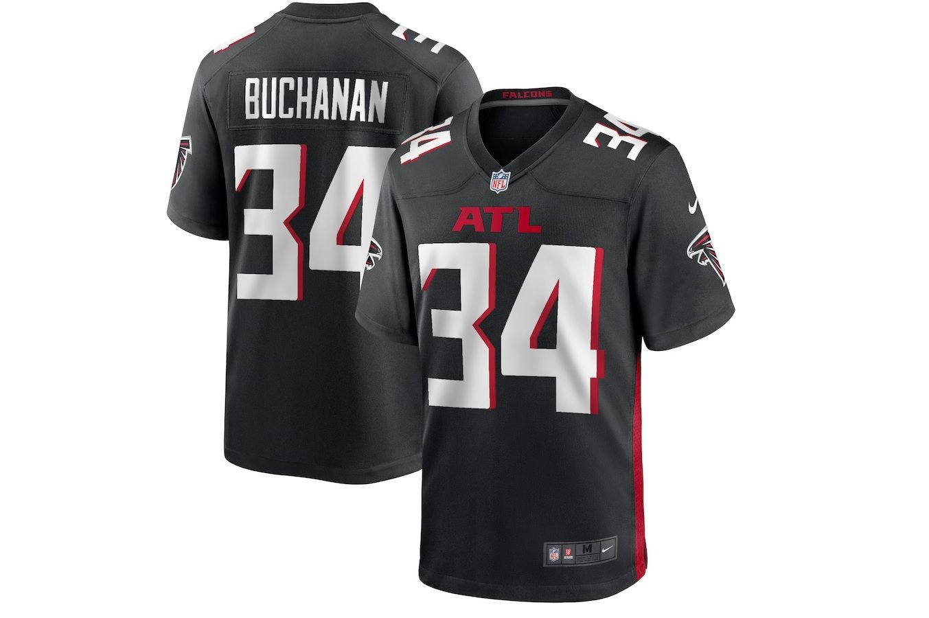 Men Atlanta Falcons #34 Ray Buchanan Nike Black Game Retired Player NFL Jersey